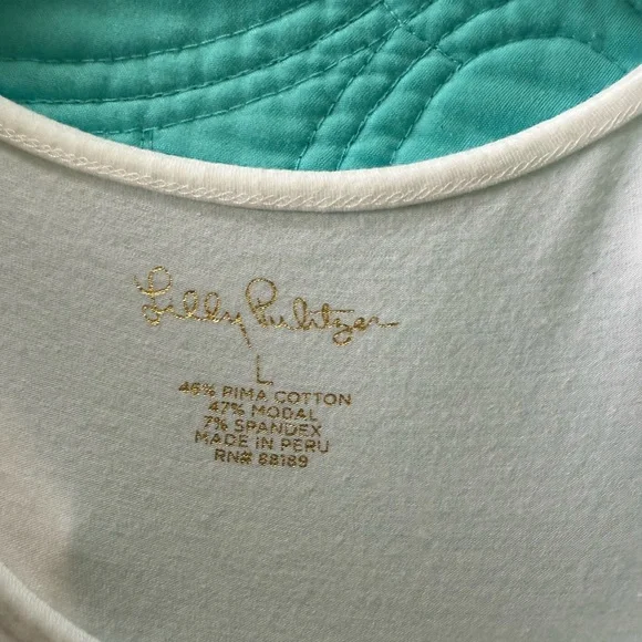 EUC Lilly Pulitzer White Ruffle Sleeve Top - Picture 4 of 6